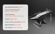 Charger l'image dans la visionneuse de galerie, Amocart Single Horn Anvil Cast Steel Anvil High Hardness Rugged Round Horn Anvil for Blacksmiths Stable Base Metal Working Tool
