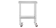Bild in Galerie-Viewer laden, Amocart Stainless Steel Kitchen Worktable shelves Commercial Work Bench Table with Caster Wheels for Home Restaurant Storage
