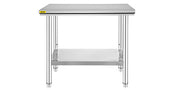 Bild in Galerie-Viewer laden, Amocart Stainless Steel Kitchen Work Bench Commercial Catering Table Worktable w/Undershelf 330LBS 286LBS for Restaurant Garage
