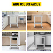 Charger l'image dans la visionneuse de galerie, Amocart Stainless Steel Kitchen Worktable shelves Commercial Work Bench Table with Caster Wheels for Home Restaurant Storage
