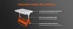 Amocart 18/20/24 Inch Foldable Welding Table Steel Table Top Auxiliary Welding Tool Flexible Height Portable Workbench for Work