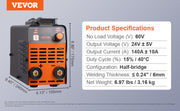 Charger l'image dans la visionneuse de galerie, Amocart Stick Welder 140A/160A/200A ARC/Lift TIG 2-IN-1 Welding Machine w/ IGBT Inverter Portable MMA Welder Machine Hot Start
