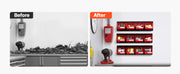 Charger l'image dans la visionneuse de galerie, Amocart Wall Mounted Storage Bins 12 Plastic Bins &amp; 3 Metal Rails Hanging Stackable Garage Workshop Nails Tools Organizer Box
