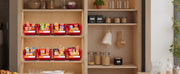 Charger l'image dans la visionneuse de galerie, Amocart Wall Mounted Storage Bins 12 Plastic Bins &amp; 3 Metal Rails Hanging Stackable Garage Workshop Nails Tools Organizer Box
