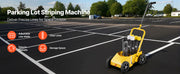 Charger l'image dans la visionneuse de galerie, Amocart Striping Line Marking Machine 24 x 13 x 35.4 in 4-Wheel with 2-4 in Adjustable Width for Roads Lots Sports Field Yellow
