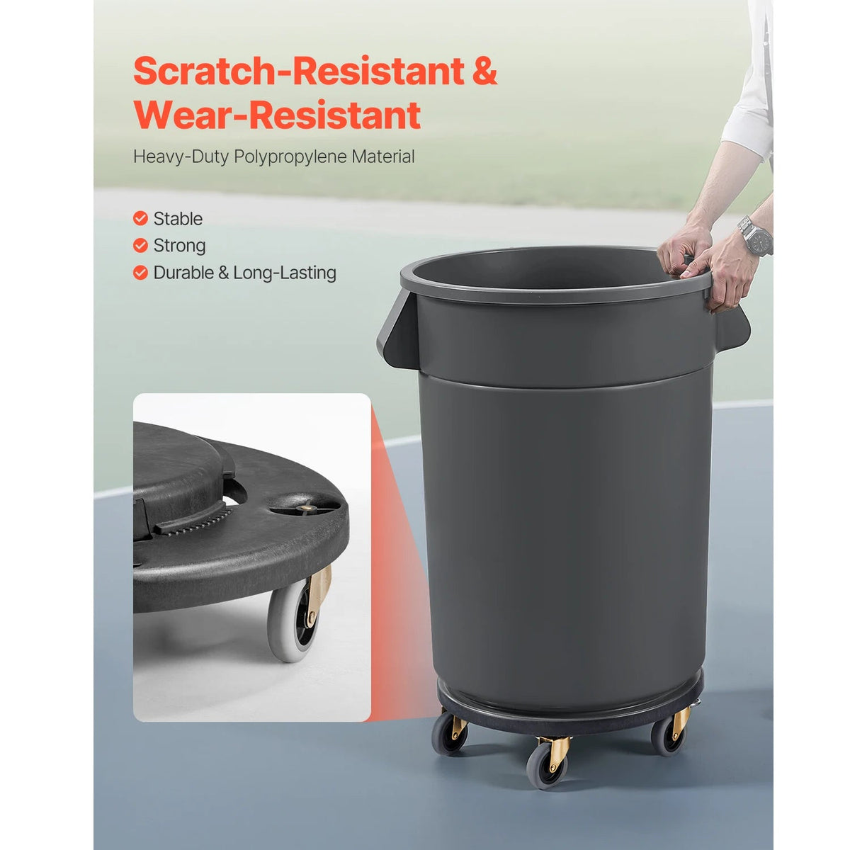 SucceBuy 1/2 Packs Trash Can Dolly Round Roller Base with 4 Lockable Wheels Rolling Barrel Cart Fit 20/32/44/55 Gal Containers - AMOCARTSucceBuy 1/2 Packs Trash Can Dolly Round Roller Base with 4 Lockable Wheels Rolling Barrel Cart Fit 20/32/44/55 Gal Containers