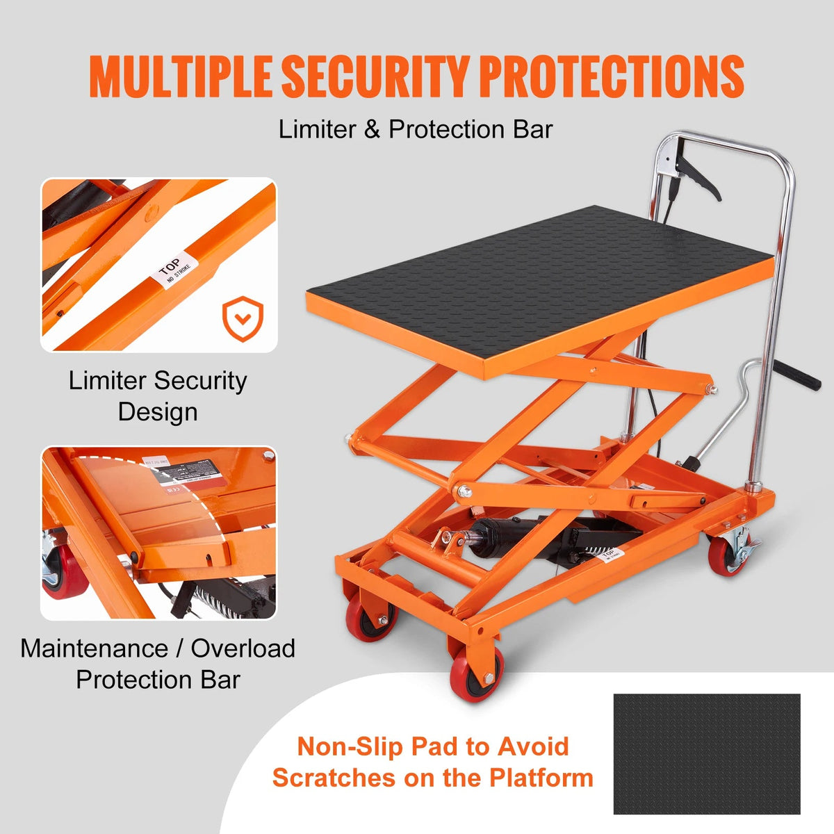 SucceBuy 330/770/1760Lbs Lifting Platform Hydraulic Car Lift Table Cart Heavy Duty Double Shear Wheelbarrow for Repair Motorcycl - AMOCARTSucceBuy 330/770/1760Lbs Lifting Platform Hydraulic Car Lift Table Cart Heavy Duty Double Shear Wheelbarrow for Repair Motorcycl