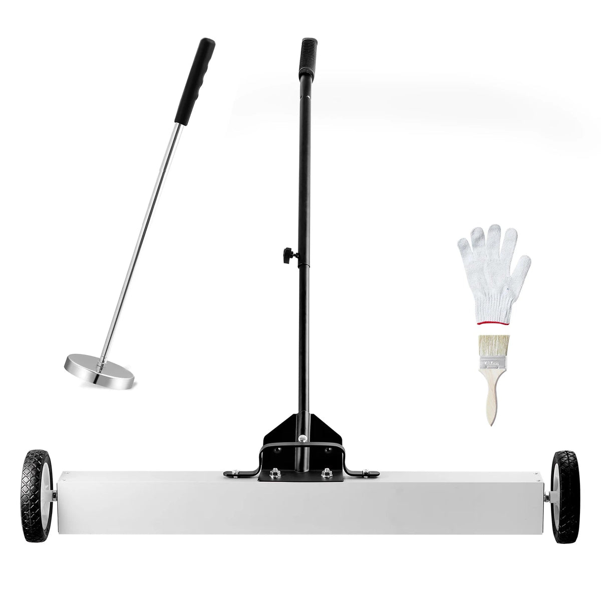 SucceBuy 36-Inch Magnetic Sweeper with Wheels 55 lbs Capacity Telescoping Magnetic Pickup Tool Adjustable for Workshop Garage - AMOCARTSucceBuy 36-Inch Magnetic Sweeper with Wheels 55 lbs Capacity Telescoping Magnetic Pickup Tool Adjustable for Workshop Garage