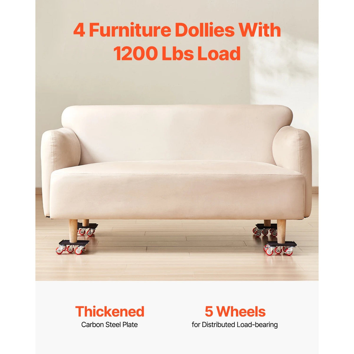SucceBuy 4PCS Furniture Dolly 1200Lbs/3474Lbs Fridge Movers with 5 360° Rotation Wheels&Lift Slider Tool Set for Appliances Sofa - AMOCARTSucceBuy 4PCS Furniture Dolly 1200Lbs/3474Lbs Fridge Movers with 5 360° Rotation Wheels&Lift Slider Tool Set for Appliances Sofa