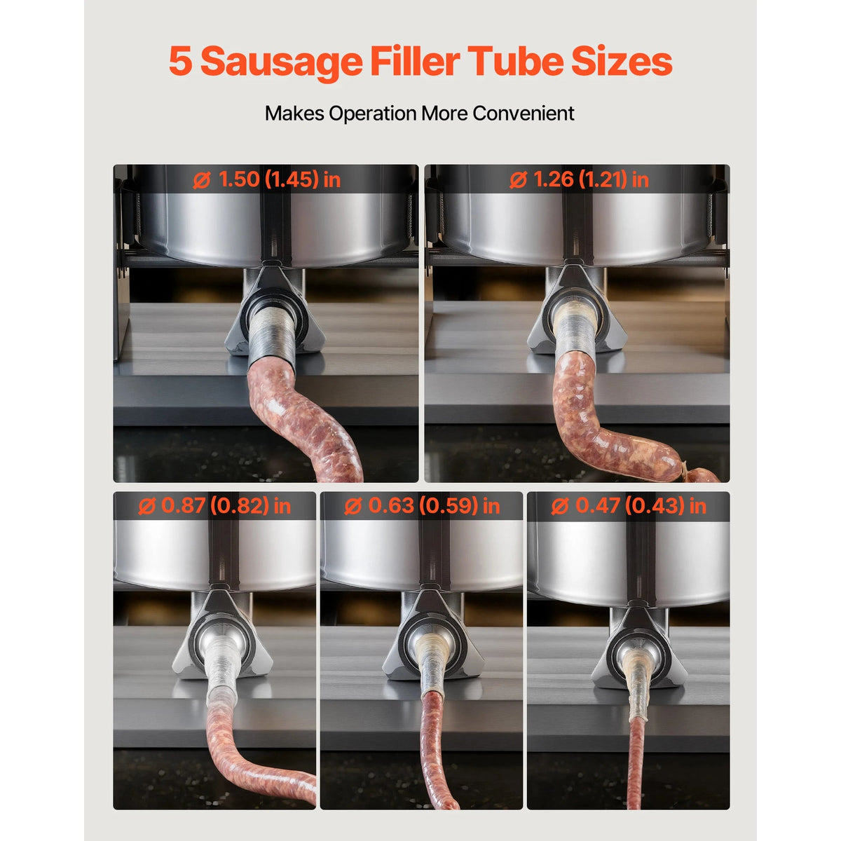 SucceBuy 55 LBS Electric Sausage Stuffer Stepless Speed Control and Foot Pedal with 5 Stuffing Tubes for Commercial & Home Use - AMOCARTSucceBuy 55 LBS Electric Sausage Stuffer Stepless Speed Control and Foot Pedal with 5 Stuffing Tubes for Commercial & Home Use
