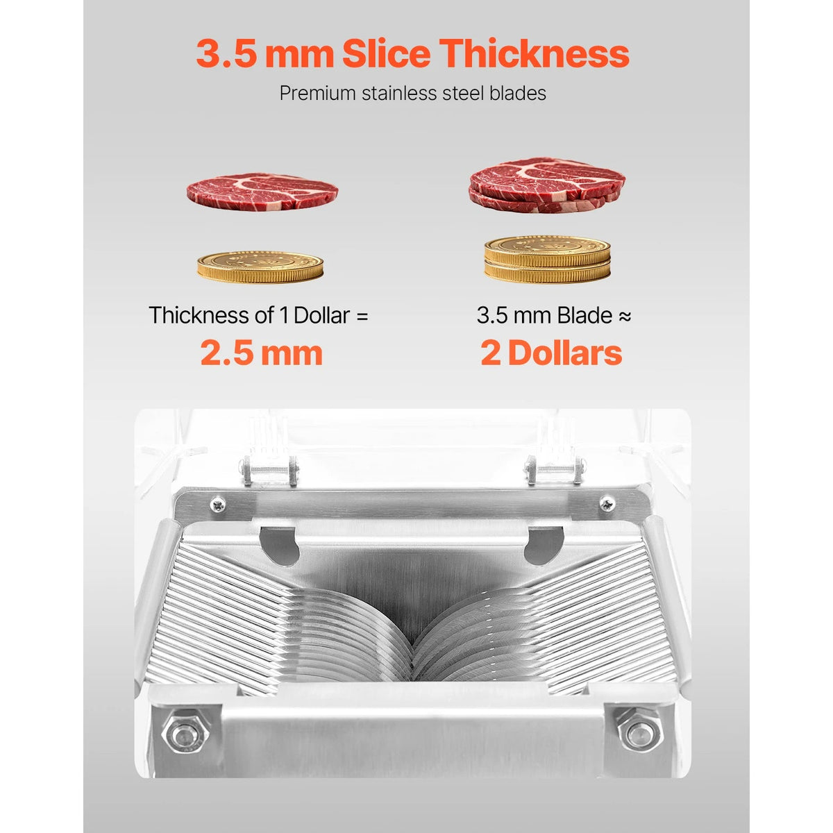 SucceBuy 550W Meat Cutter Machine 350 lb/h Commercial Meat Cutting Machine Stainless Steel 3.5 mm Thickness for Home Restaurant - AMOCARTSucceBuy 550W Meat Cutter Machine 350 lb/h Commercial Meat Cutting Machine Stainless Steel 3.5 mm Thickness for Home Restaurant