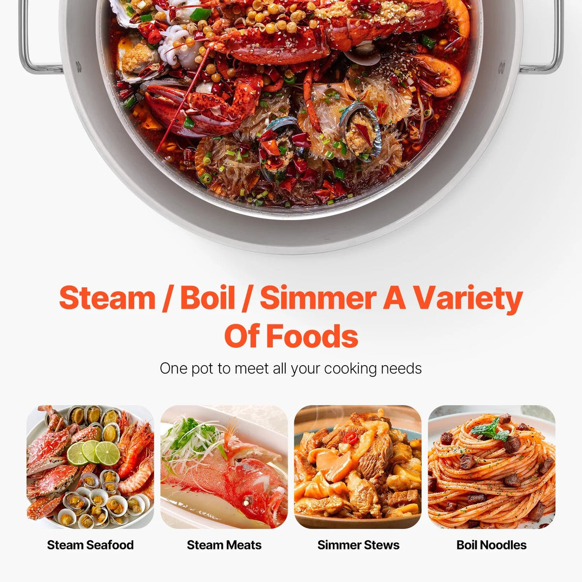 SucceBuy 60/80/100Qt Seafood Boiling Kit with Strainer Cooking Set for Crab Crawfish Boiling Aluminum Stockpot with Steamer Rack - AMOCARTSucceBuy 60/80/100Qt Seafood Boiling Kit with Strainer Cooking Set for Crab Crawfish Boiling Aluminum Stockpot with Steamer Rack