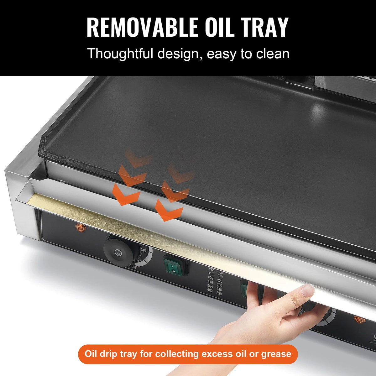 SucceBuy Commercial Panini Grill 3600W Electric Sandwich Panini Maker with Temp Control And 19"x9" for Hamburger Steak Bacon - AMOCARTSucceBuy Commercial Panini Grill 3600W Electric Sandwich Panini Maker with Temp Control And 19"x9" for Hamburger Steak Bacon