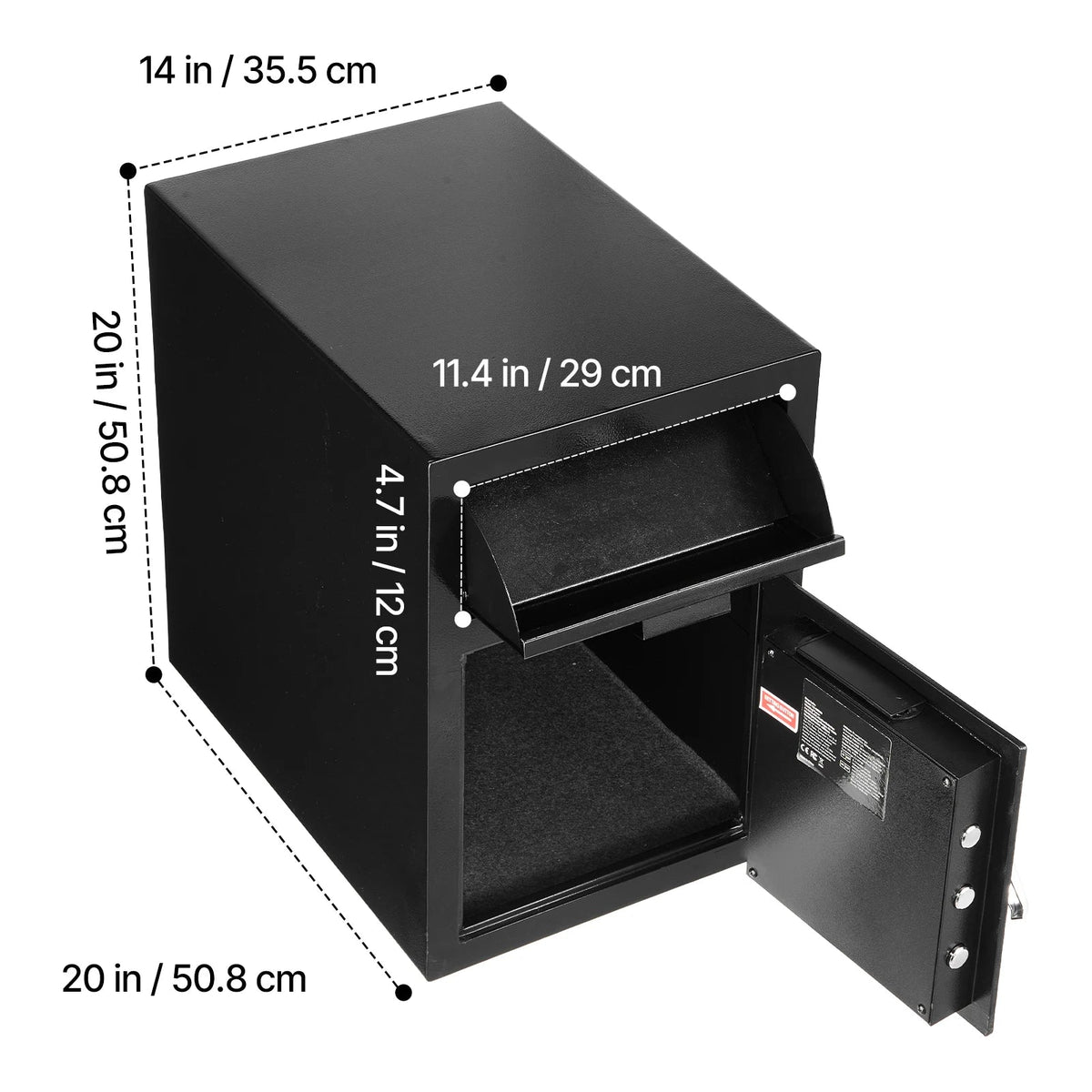 SucceBuy Drop Safe Large Capacity Front Drop Slot Safe Box with Digital Keypad Cash Depository Box with Spare Keys for Cash Bank - AMOCARTSucceBuy Drop Safe Large Capacity Front Drop Slot Safe Box with Digital Keypad Cash Depository Box with Spare Keys for Cash Bank