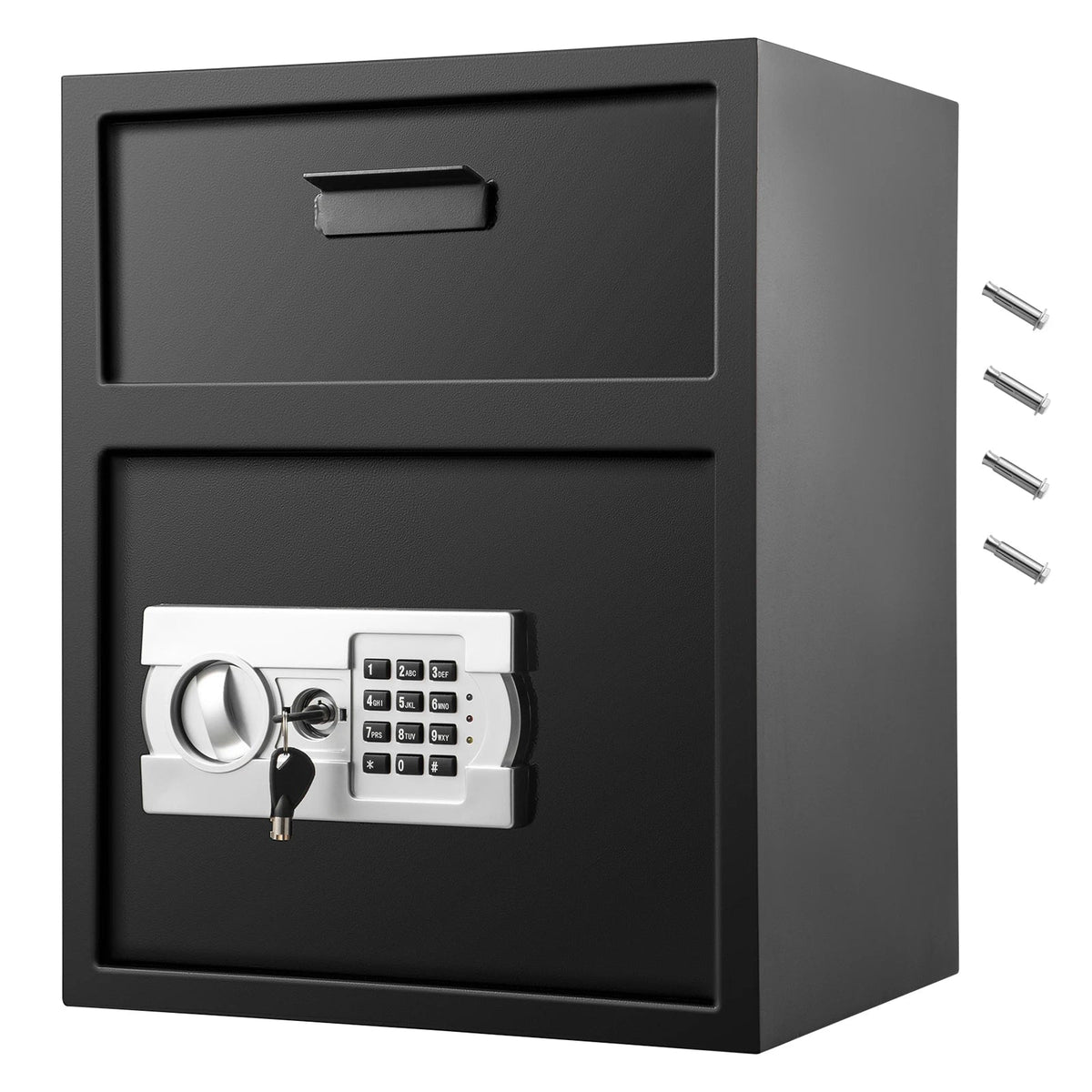 SucceBuy Electronic Safe Deposit Box With Drop Slot Secret Hidden Piggy Bank Security Digital Access 2 Keys for Store Money Guns - AMOCARTSucceBuy Electronic Safe Deposit Box With Drop Slot Secret Hidden Piggy Bank Security Digital Access 2 Keys for Store Money Guns