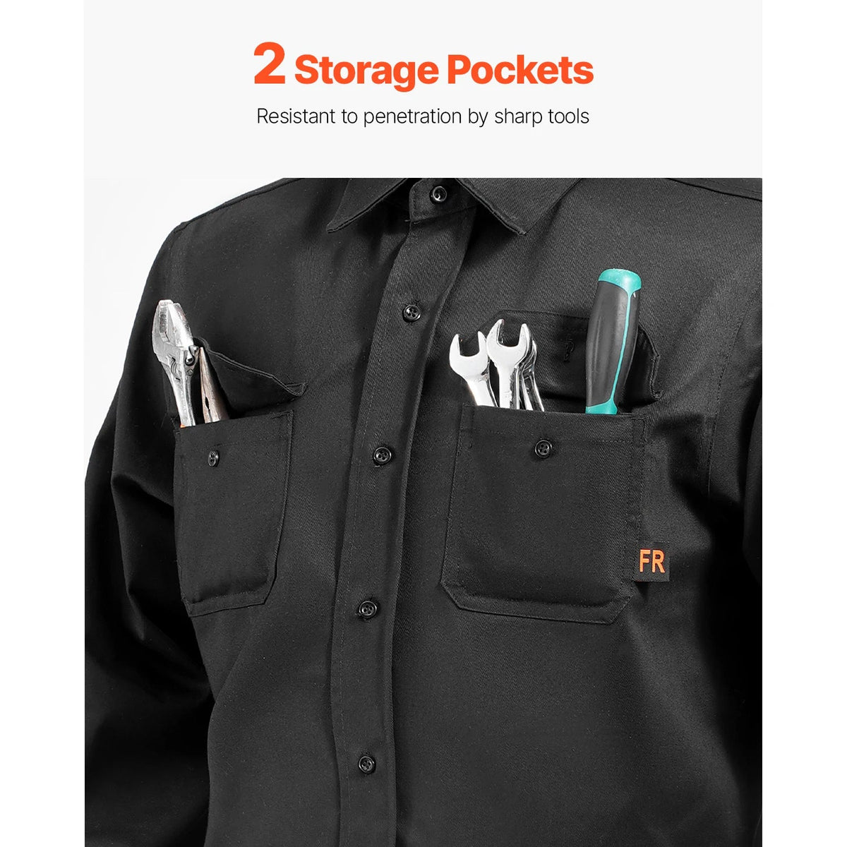 SucceBuy Flame Resistant Welding Jacket 7oz. FR Shirts for Men Machine Washable Cotton Heat-Resistant Welding Shirt - XL Size - AMOCARTSucceBuy Flame Resistant Welding Jacket 7oz. FR Shirts for Men Machine Washable Cotton Heat-Resistant Welding Shirt - XL Size