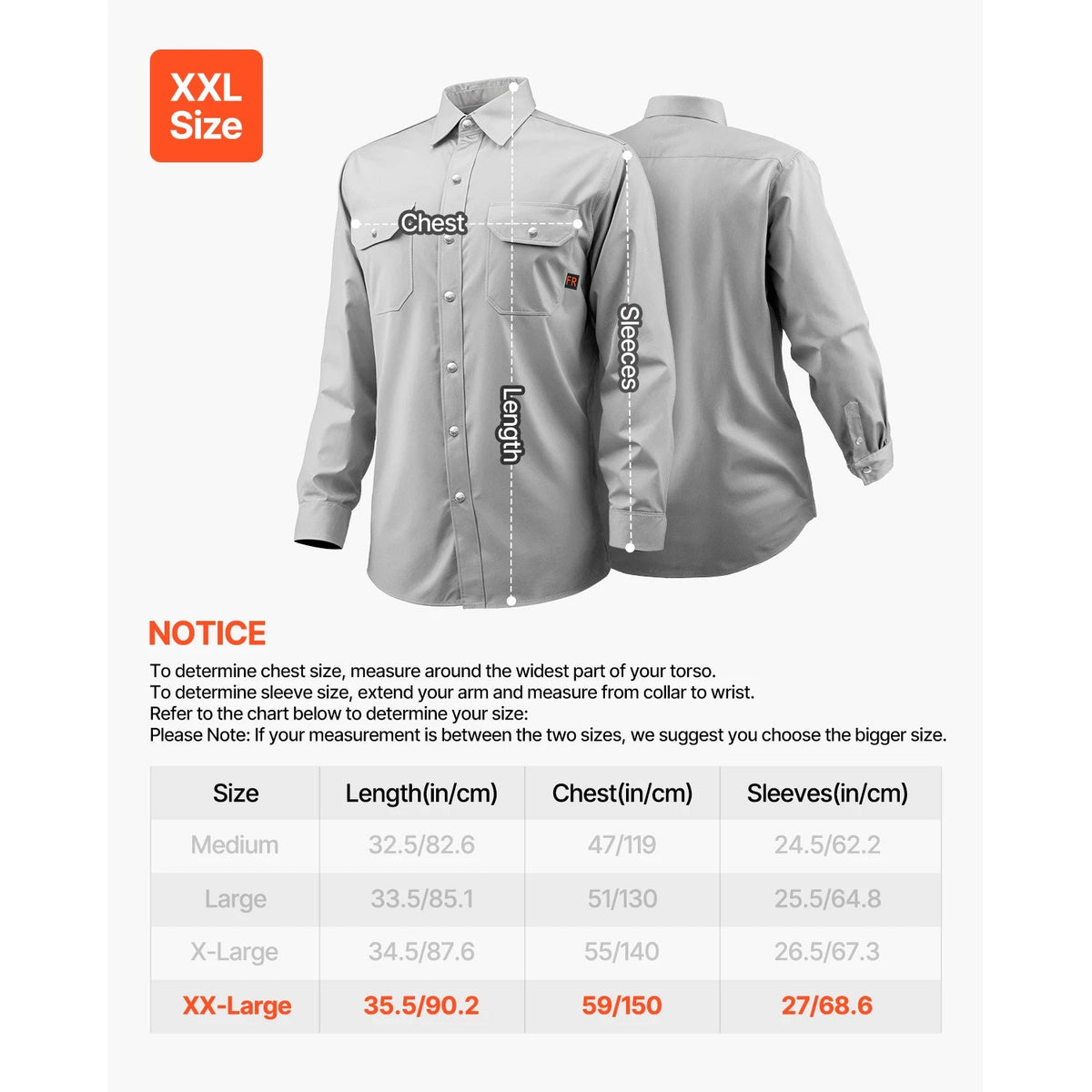 SucceBuy Flame Resistant Welding Jacket 7oz. FR Shirts for Men Machine Washable Cotton Heat-Resistant Welding Shirt - XL Size - AMOCARTSucceBuy Flame Resistant Welding Jacket 7oz. FR Shirts for Men Machine Washable Cotton Heat-Resistant Welding Shirt - XL Size
