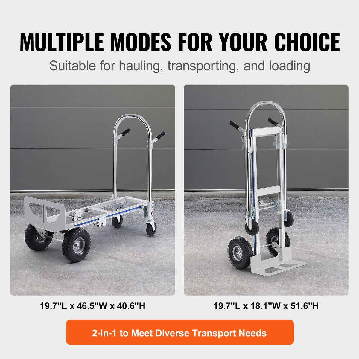 SucceBuy Folding Hand Truck Aluminum Heavy Industrial Collapsible Dolly Cart for Transport and Moving in Warehouse Supermarket - AMOCARTSucceBuy Folding Hand Truck Aluminum Heavy Industrial Collapsible Dolly Cart for Transport and Moving in Warehouse Supermarket