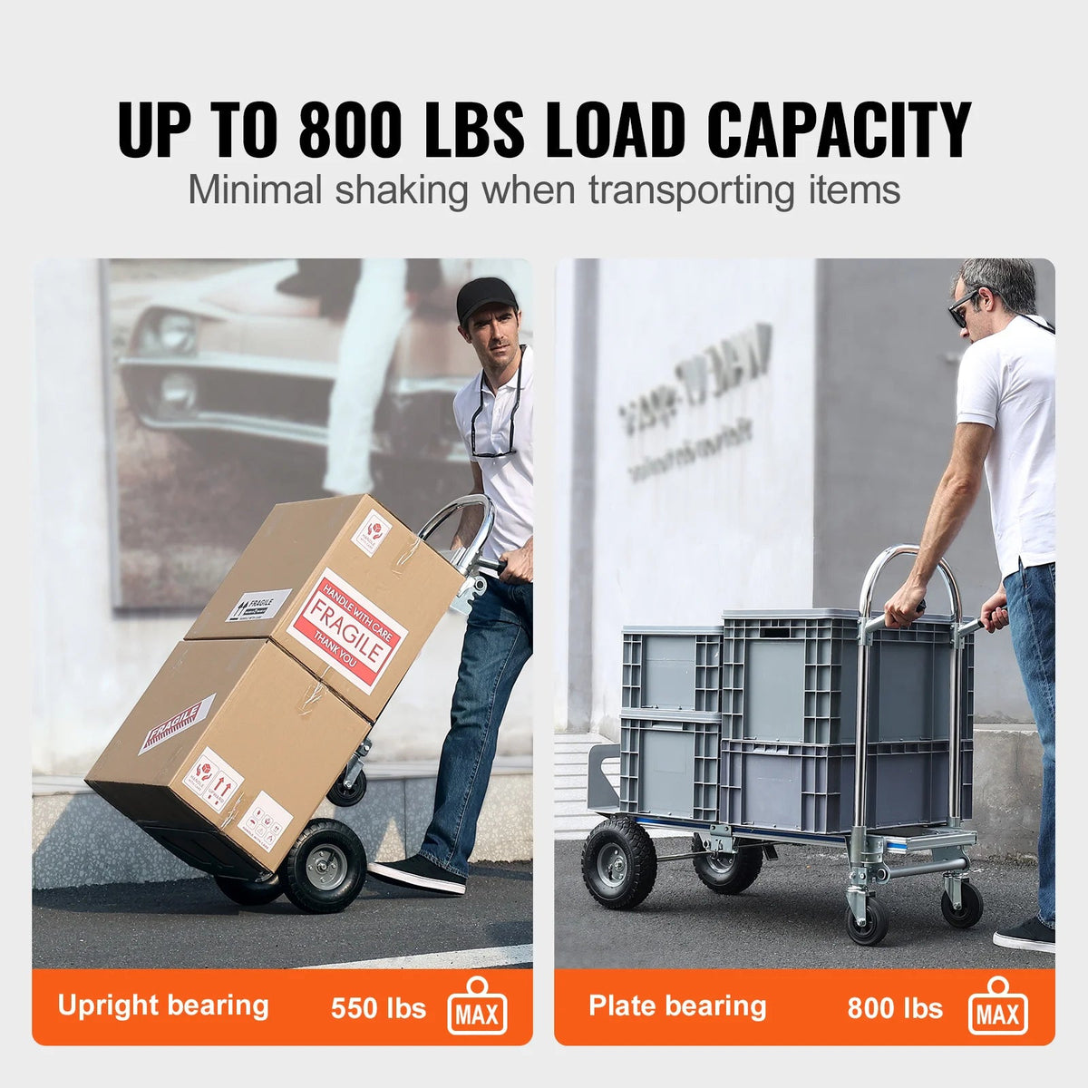 SucceBuy Folding Hand Truck Aluminum Heavy Industrial Collapsible Dolly Cart for Transport and Moving in Warehouse Supermarket - AMOCARTSucceBuy Folding Hand Truck Aluminum Heavy Industrial Collapsible Dolly Cart for Transport and Moving in Warehouse Supermarket