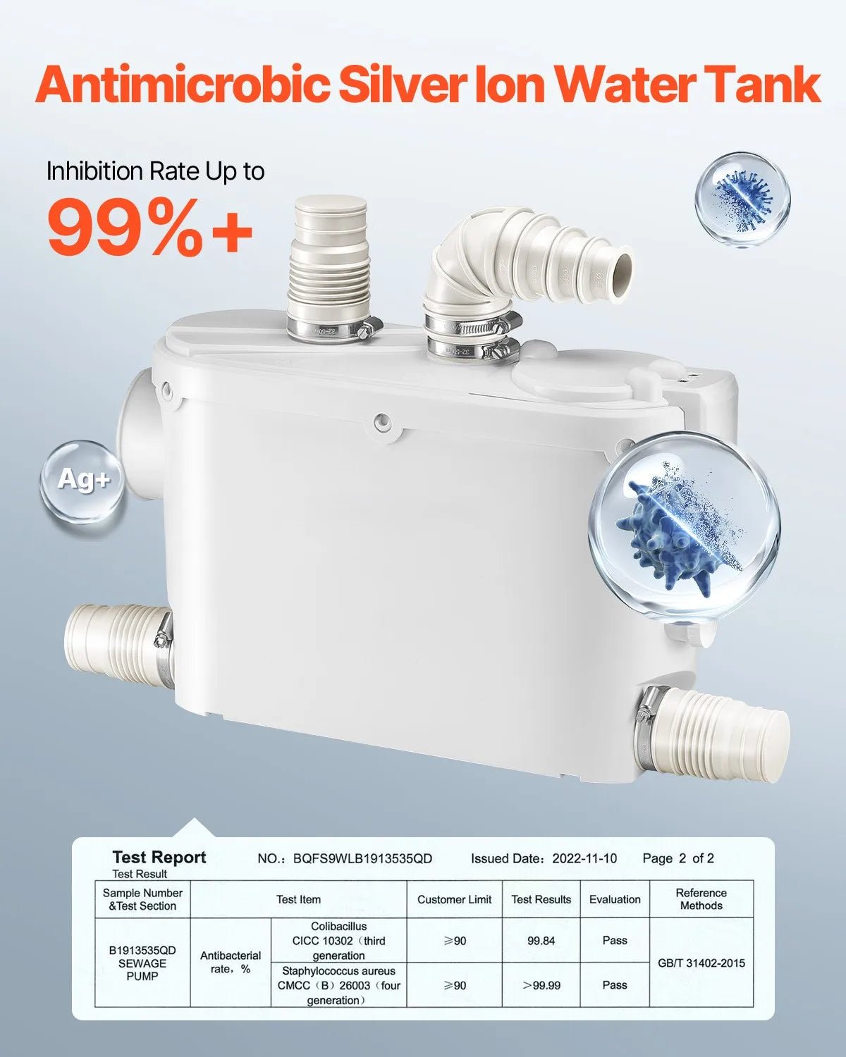 SucceBuy Macerator Pump 500W 29GPM Flow 26ft/8 m Head Wall-Hung Toilet Pump, 4 Water Inlets Waste Water Disposal Upflush Machine - AMOCARTSucceBuy Macerator Pump 500W 29GPM Flow 26ft/8 m Head Wall-Hung Toilet Pump, 4 Water Inlets Waste Water Disposal Upflush Machine