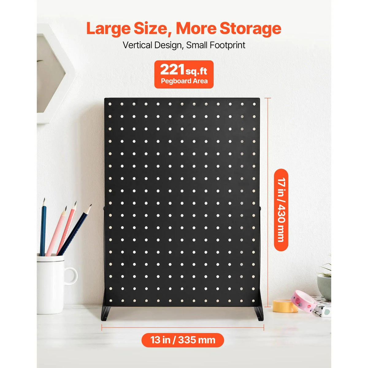 SucceBuy Pegboard Display Stand 17x13 in Tabletop Pegboard Display Stand Thickened Cold-Rolled Steel Peg Board Panel for Grocery - AMOCARTSucceBuy Pegboard Display Stand 17x13 in Tabletop Pegboard Display Stand Thickened Cold-Rolled Steel Peg Board Panel for Grocery