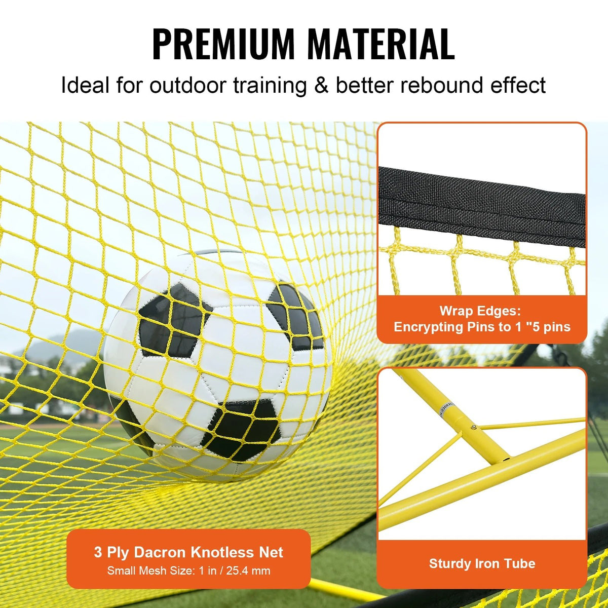 SucceBuy Soccer Trainer 2 IN 1 Rebounder Net Iron Soccer Practice Equipment Sports Football Rebounder Wall forTeam Solo Training - AMOCARTSucceBuy Soccer Trainer 2 IN 1 Rebounder Net Iron Soccer Practice Equipment Sports Football Rebounder Wall forTeam Solo Training