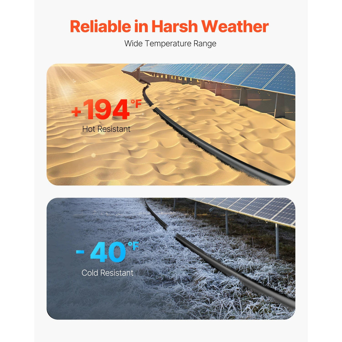 SucceBuy Solar Panel Extension Cable 20FT Black + 20FT Red / 30FT Black + 30FT Red / 50FT Black + 50FT Red / 100FT Black + 100FT Red 10AWG with Female & Male Waterproof Connectors 6mm² PV Cable for Home Ship - AMOCARTSucceBuy Solar Panel Extension Cable 20FT Black + 20FT Red / 30FT Black + 30FT Red / 50FT Black + 50FT Red / 100FT Black + 100FT Red 10AWG with Female & Male Waterproof Connectors 6mm² PV Cable for Home Ship