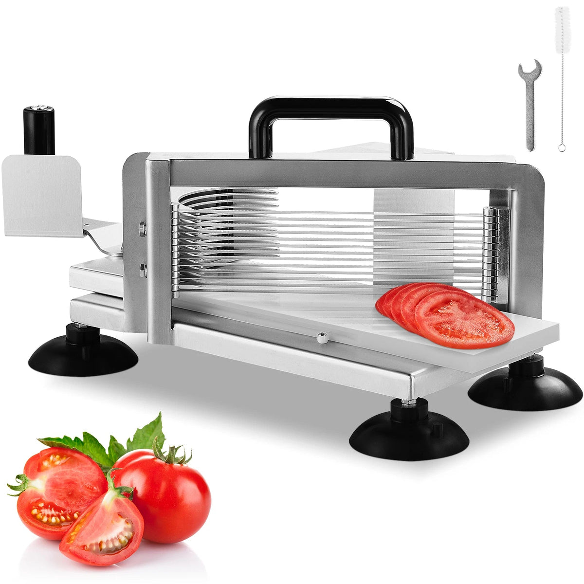 SucceBuy Tomato Slicer 3/16 inch Tomato Cutter Slicer Stainless Steel Heavy Duty Tomato Slicer Machine, Manual Tomato Slicer - AMOCARTSucceBuy Tomato Slicer 3/16 inch Tomato Cutter Slicer Stainless Steel Heavy Duty Tomato Slicer Machine, Manual Tomato Slicer