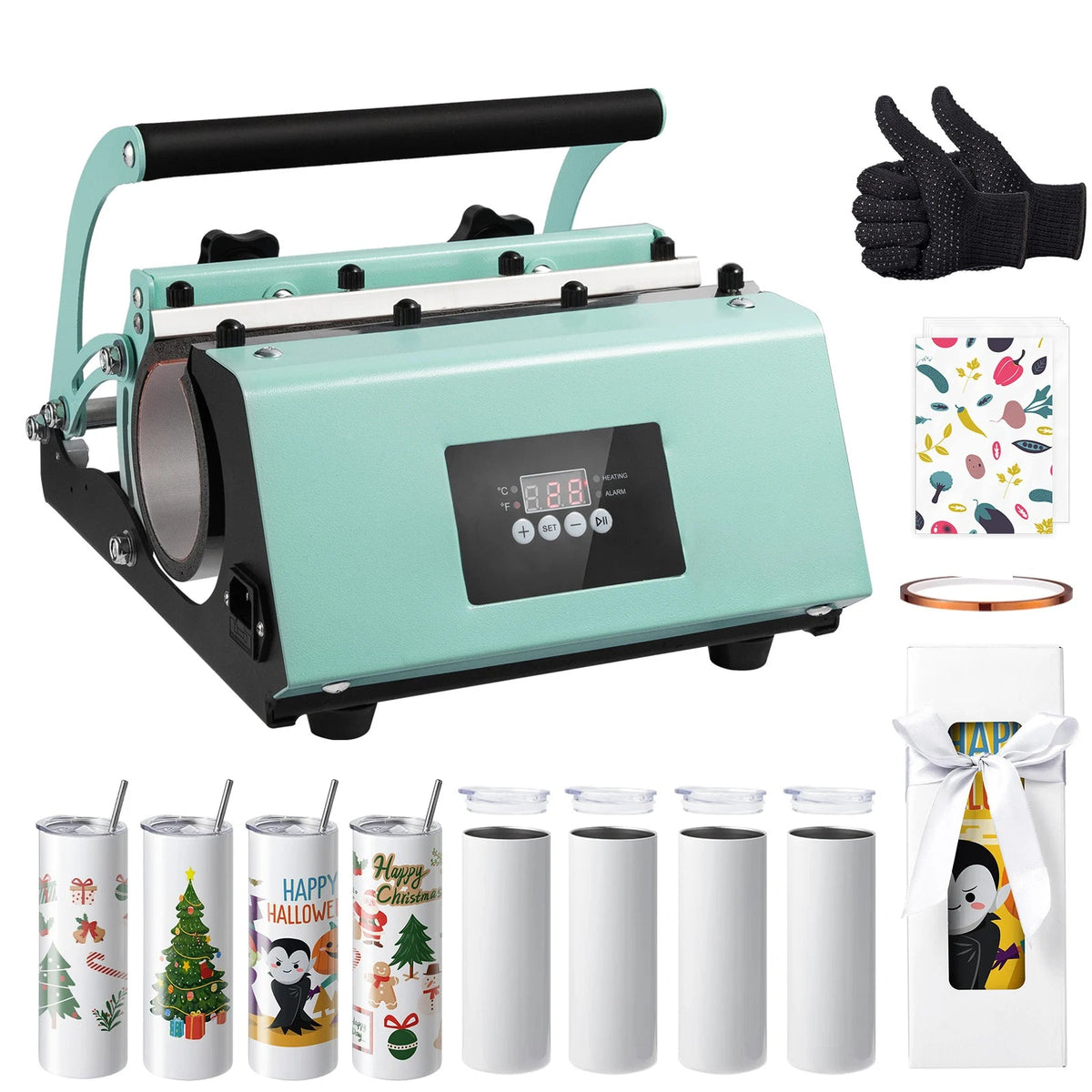 SucceBuy Tumbler Heat Press Machine and Sublimation Tumblers Tumbler Press Set with 8pcs 20OZ Blank Tumblers Mug Press Cup Press - AMOCARTSucceBuy Tumbler Heat Press Machine and Sublimation Tumblers Tumbler Press Set with 8pcs 20OZ Blank Tumblers Mug Press Cup Press