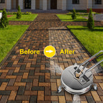 Amocart 16 18 Inch Surface Cleaner Twin Rotary Arm 4000PSI 1/4" QC Stainless Steel Pressure Washer Decks Surface Cleaning