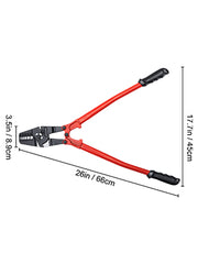 Bild in Galerie-Viewer laden, Amocart 24/30Inch Wire Rope Swager Crimper Tool Insulated Handle Aluminum Copper Cable Fishing Sleeves Cutter Crimping Pliers
