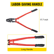 Bild in Galerie-Viewer laden, Amocart 24/30Inch Wire Rope Swager Crimper Tool Insulated Handle Aluminum Copper Cable Fishing Sleeves Cutter Crimping Pliers
