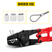 Bild in Galerie-Viewer laden, Amocart 24/30Inch Wire Rope Swager Crimper Tool Insulated Handle Aluminum Copper Cable Fishing Sleeves Cutter Crimping Pliers

