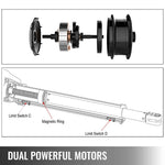 Amocart Dual Swing Gate Opener Kit 2PCS Heavy Duty Automatic Gate Opener Up to 660lbs 18ft Long Gate Automatic Gate Opener Kit