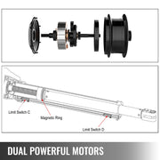 Bild in Galerie-Viewer laden, Amocart Dual Swing Gate Opener Kit 2PCS Heavy Duty Automatic Gate Opener Up to 660lbs 18ft Long Gate Automatic Gate Opener Kit
