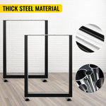 SucceBuy 2PCS Table Legs Steel 2204LBS /1000KG Load Square Shape with Pre-Drilled Holes for Home Use Commercial Bar Hotel Office