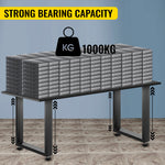 SucceBuy 2PCS Table Legs Steel 2204LBS /1000KG Load Square Shape with Pre-Drilled Holes for Home Use Commercial Bar Hotel Office