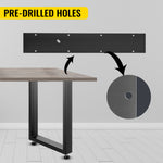 SucceBuy 2PCS Table Legs Steel 2204LBS /1000KG Load Square Shape with Pre-Drilled Holes for Home Use Commercial Bar Hotel Office