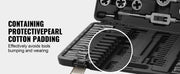 Charger l'image dans la visionneuse de galerie, SucceBuy Tap and Die Set 40PCs 60PCs 80PCs 110/116PCs Metric SAE Standard Bearing Steel Taps and Dies Essential Threading Tool
