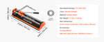 Amocart 17-Inch Manual Tile Cutter for Wall & Polished Tiles Double Rails for Precise Cutting Tungsten Carbide Wheel Precise