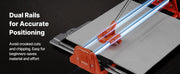 Charger l'image dans la visionneuse de galerie, Amocart 17-Inch Manual Tile Cutter for Wall &amp; Polished Tiles Double Rails for Precise Cutting Tungsten Carbide Wheel Precise
