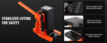 SucceBuy Hydraulic Toe Jack 2.5T Toe Jack Lift 0.8-5.3in Toe Height 8.9-13.4in Top Height, Air Hydraulic Claw Jack for Machinery