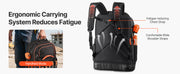 Charger l'image dans la visionneuse de galerie, Amocart 65 Pockets Tool Bag Tool Backpack with Molded Base Electrician Jobsite Back Pack  for Repairman Tools Storage Organizer
