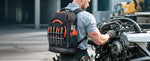 Amocart 65 Pockets Tool Bag Tool Backpack with Molded Base Electrician Jobsite Back Pack  for Repairman Tools Storage Organizer
