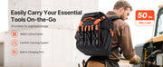 Charger l'image dans la visionneuse de galerie, Amocart 45 Pockets Tool Backpack Tool Bag Reinforced Fabric Base Electrician Plumber Repairman Maintenance Worker Tool Bags
