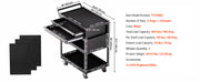 Bild in Galerie-Viewer laden, Amocart 5-Tier Tool Chest 2-Drawer Rolling Tool Work Cart with Locking &amp; Pegboard Tools Storage Organizer for Garage Warehouse
