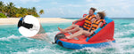 SucceBuy Towable Tubes for Boating 2/3/4-Rider 340/510/680 lbs Water Sports Boating Tubes-with Full Nylon Cover Dual Tow Points
