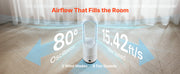 Charger l'image dans la visionneuse de galerie, Amocart Bladeless Tower Fan 65°/80° Oscillating Standing Fan 8/12 Speeds &amp; 8/9-Hour Timer 14.76/15.42 ft High Velocity for Home
