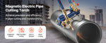 SucceBuy Electromagnetic Gas Pipe Cutting Machine 2"-30"/Min Automatic Beveler for 0.2"-4" Thick Tube Features Adjustable Angles