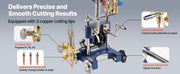 Charger l'image dans la visionneuse de galerie, Amocart CG2-11Y Manual Pipe Cutting Machine 0.2"-2" Thick Pipe Beveling Machine w/ 82in Chain Portable Torch Beveling GasCutter

